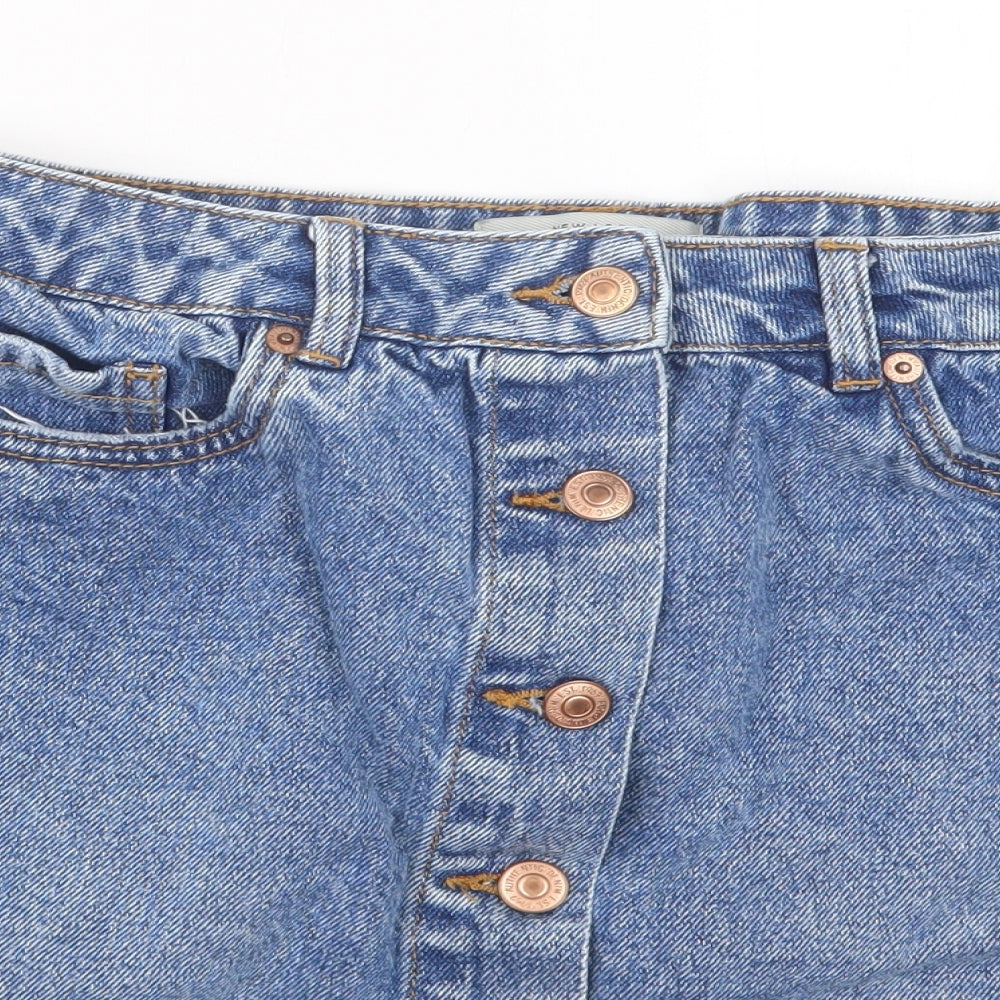 New Look Womens Blue  Denim Straight & Pencil Skirt Size 10