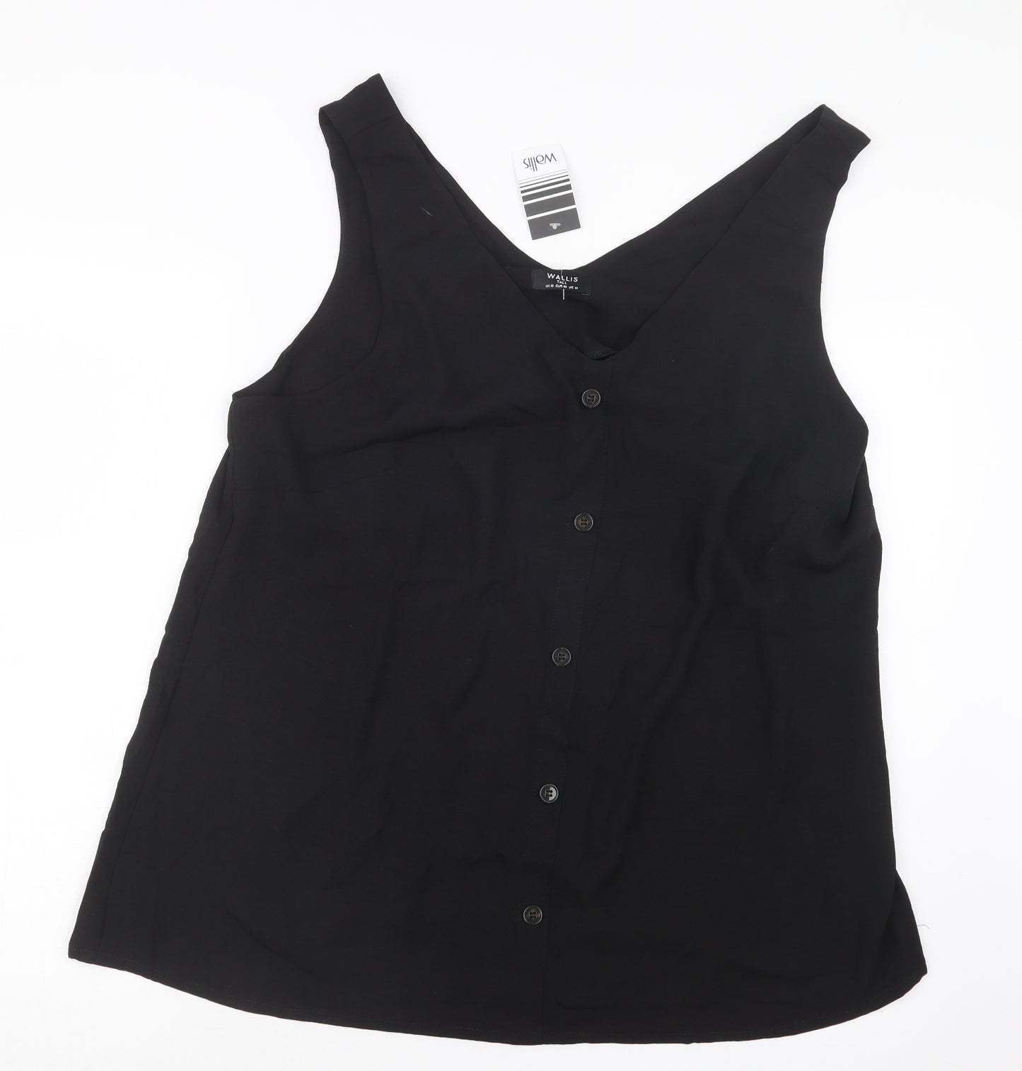 Wallis Womens Black   Basic Button-Up Size 18