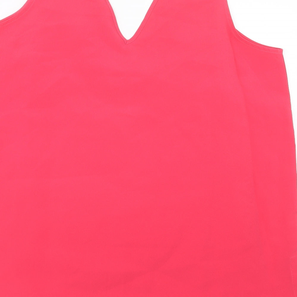 Preworn Womens Pink   Basic Blouse Size 16