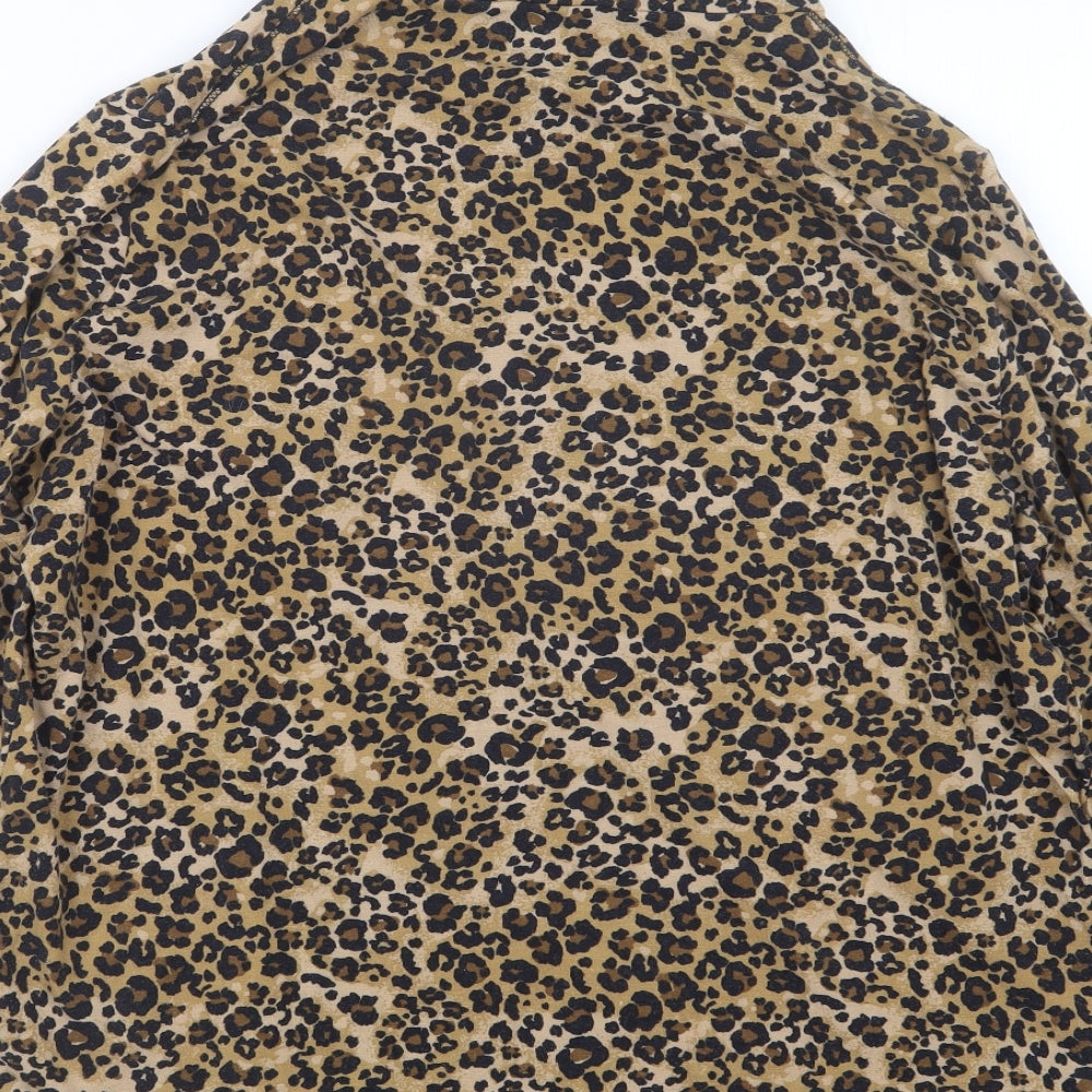 TU Womens Brown Animal Print  Basic T-Shirt Size 20
