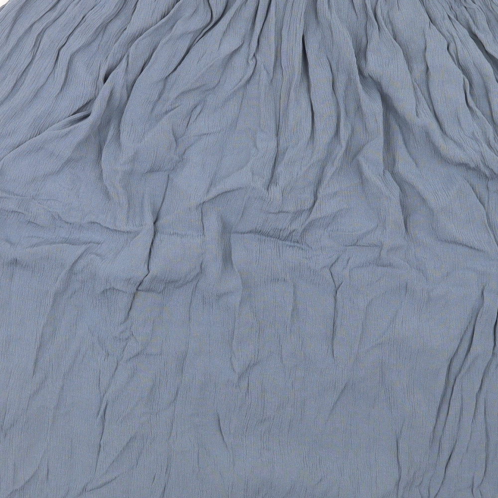 Topshop Womens Blue   A-Line Skirt Size 12