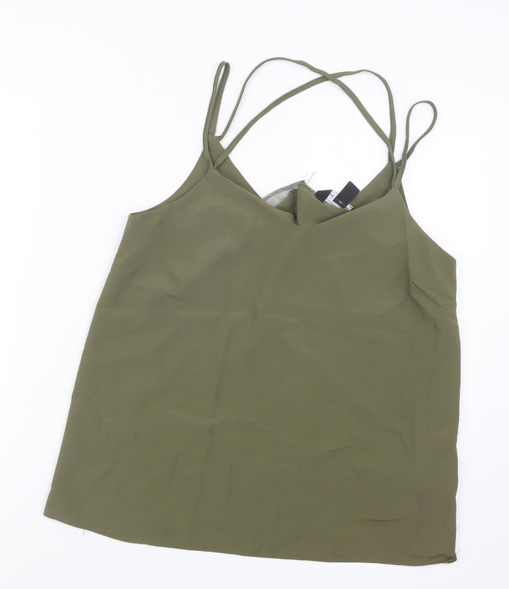 New Look Womens Green Basic Tank Size 10