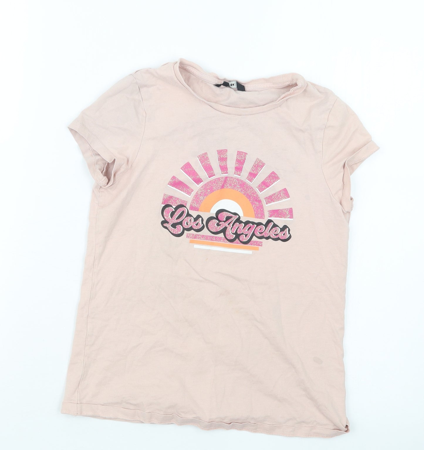 George Girls Pink   Basic T-Shirt Size 10-11 Years