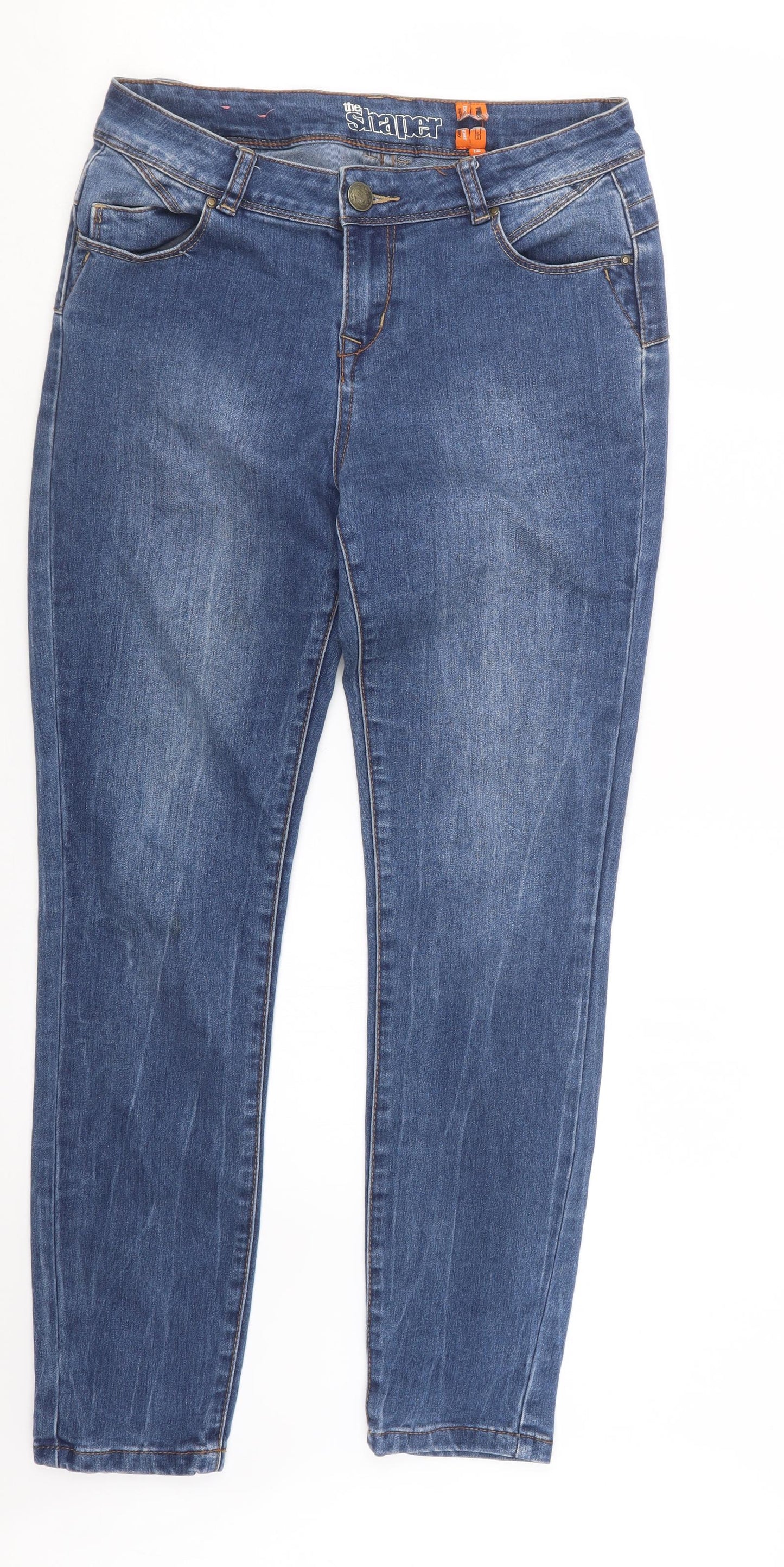 Yes Yes Womens Blue  Denim Straight Jeans Size 12 L27.5 in