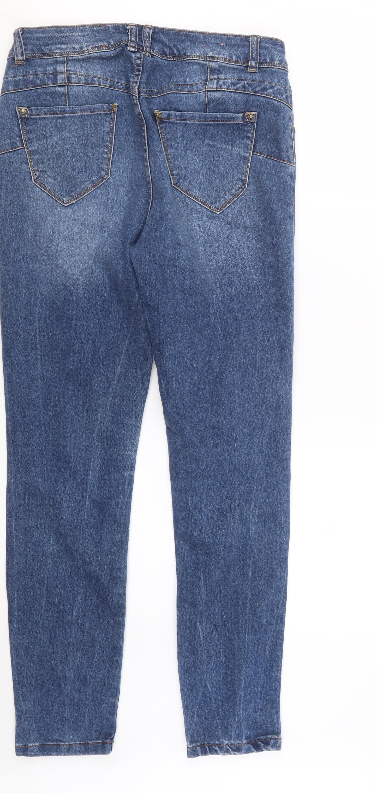Yes Yes Womens Blue  Denim Straight Jeans Size 12 L27.5 in
