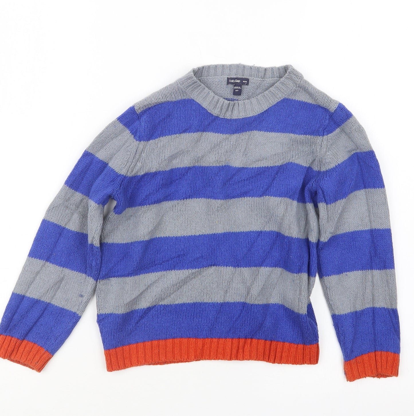 Gap Boys Blue  Knit Pullover Jumper Size 4 Years