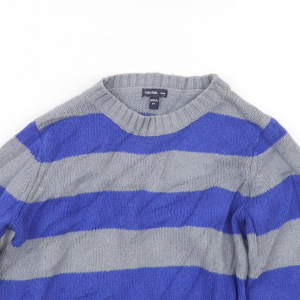 Gap Boys Blue  Knit Pullover Jumper Size 4 Years
