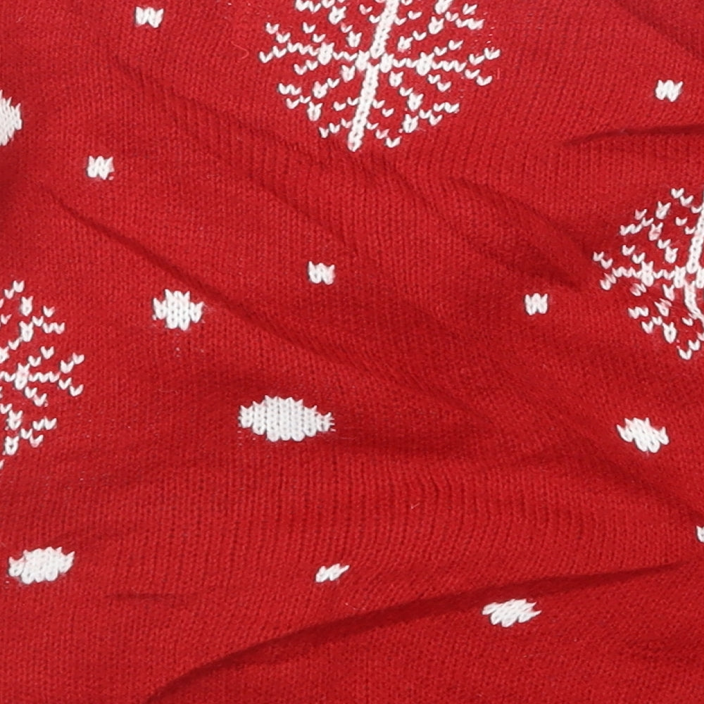 Preworn Boys Red  Knit Pullover Jumper Size 2-3 Years  - Christmas