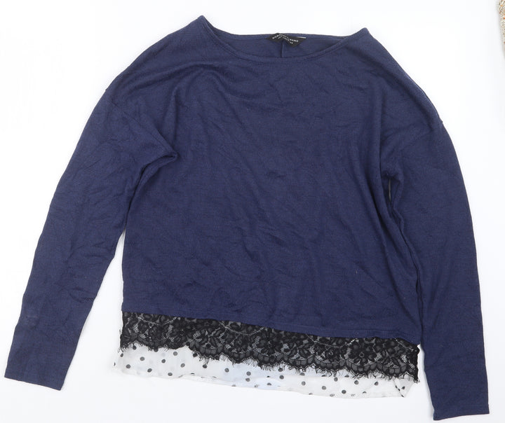 Dorothy Perkins Womens Blue Pullover Jumper Size 8