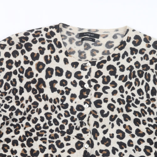 Autograph Womens Black Animal Print  Cardigan Jumper Size 22