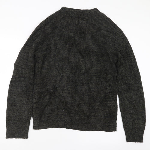 Brave Soul Mens Green  Knit Pullover Jumper Size L