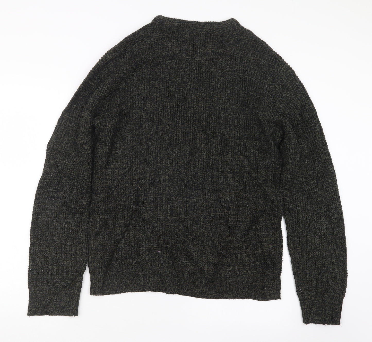 Brave Soul Mens Green  Knit Pullover Jumper Size L