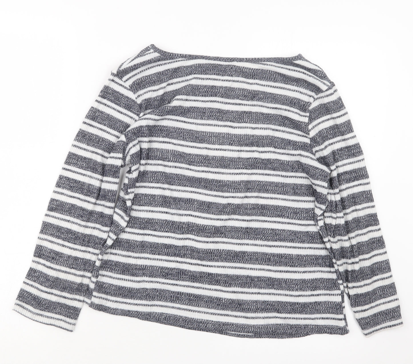 Papaya Womens Grey Striped  Pullover Jumper Size 16
