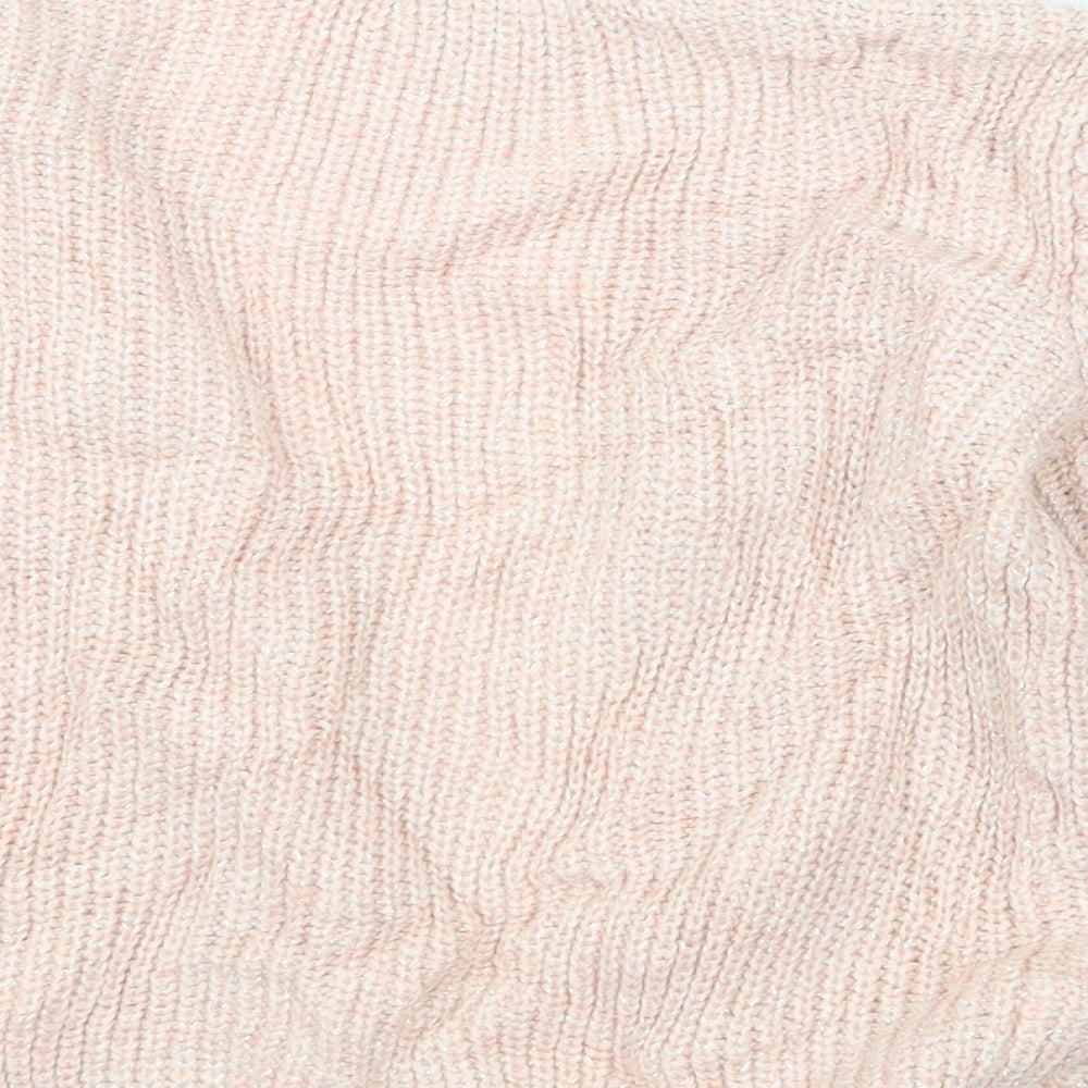 Primark Girls Pink  Knit Cardigan Jumper Size 6-7 Years