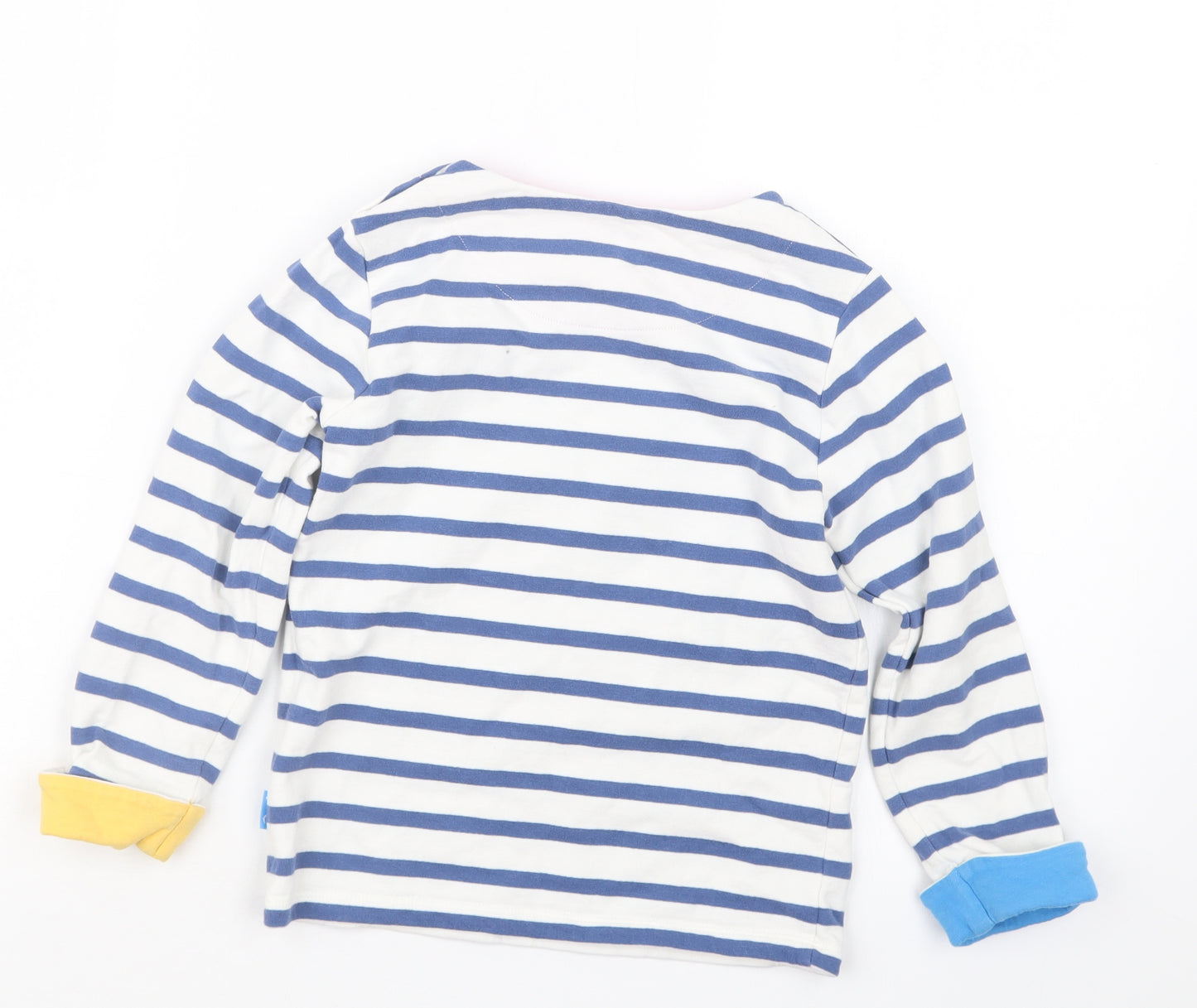 Kite Girls Blue Striped  Basic T-Shirt Size 4 Years