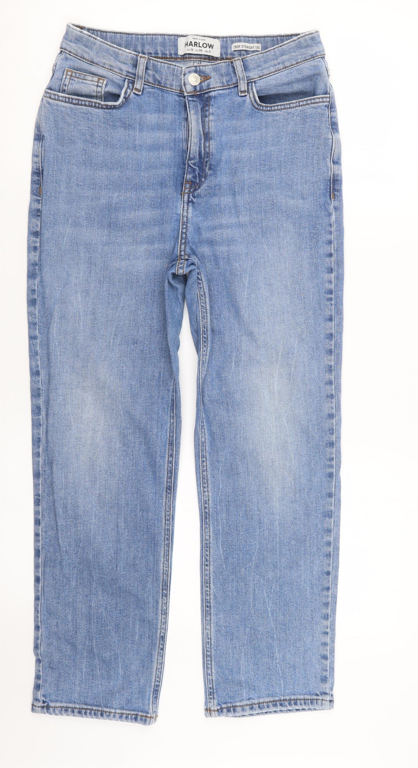 New Look Womens Blue  Denim Straight Jeans Size 10 L25 in