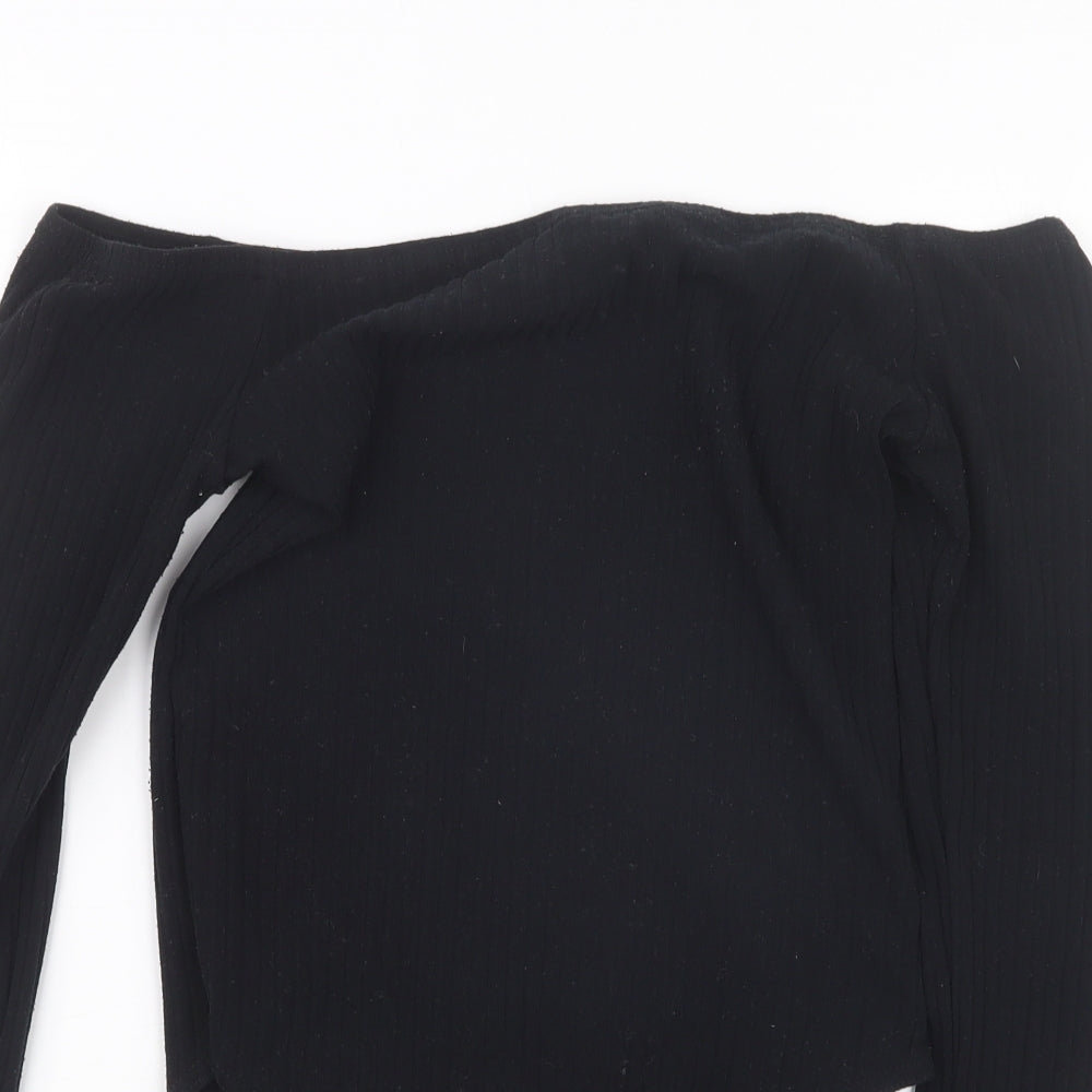 New Look Womens Black   Bodysuit One-Piece Size 10