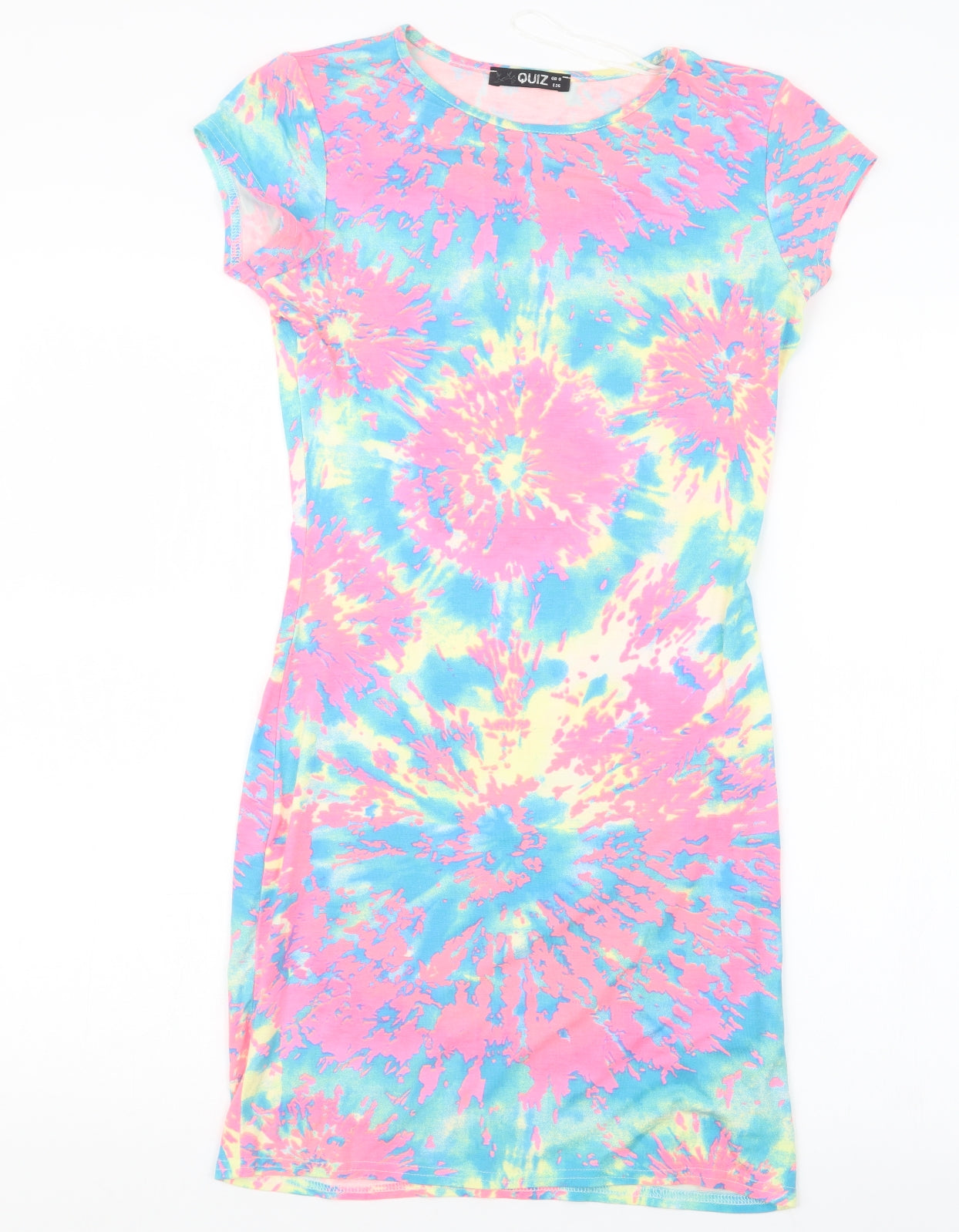 Quiz Womens Pink Geometric  T-Shirt Dress  Size 8