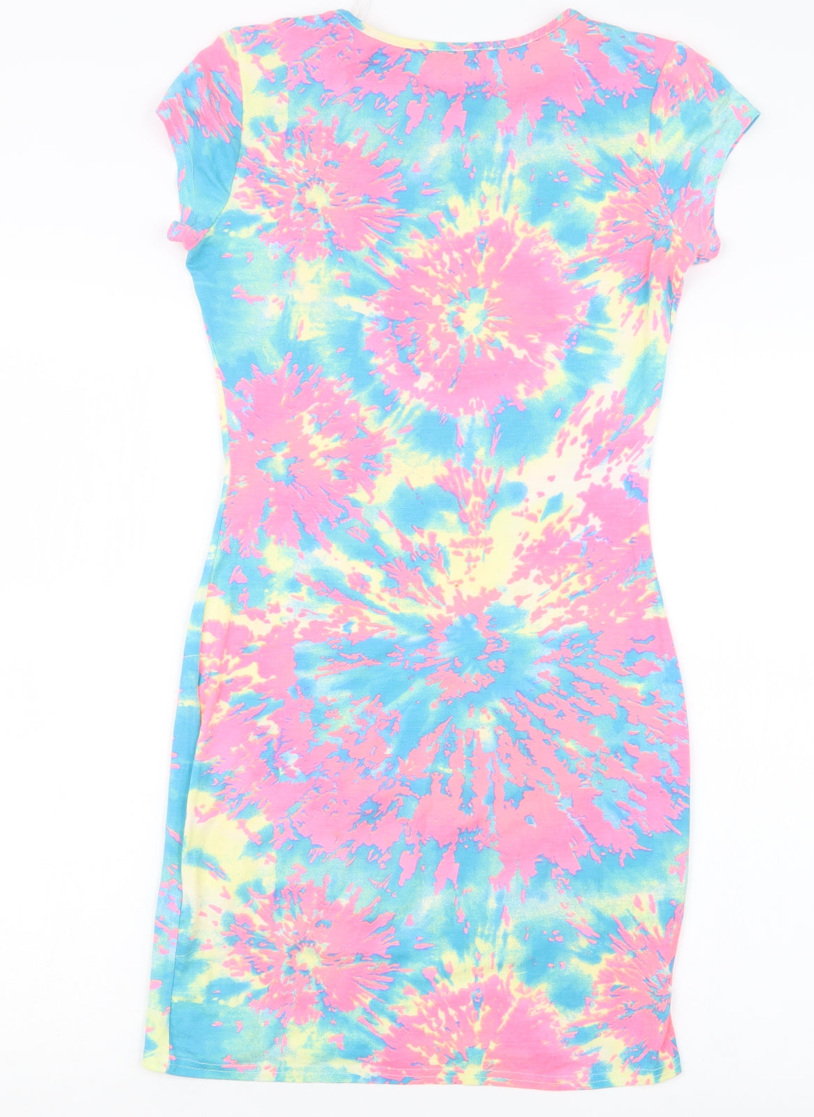 Quiz Womens Pink Geometric  T-Shirt Dress  Size 8