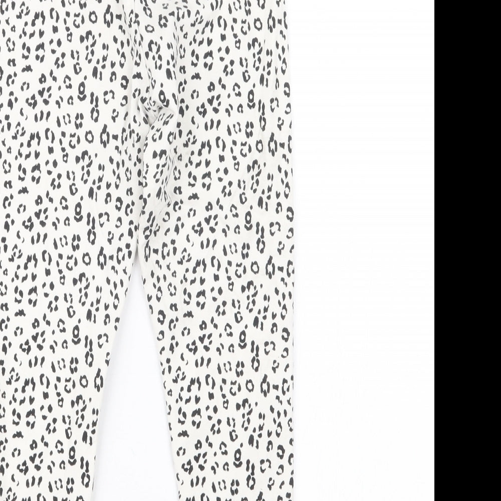 George Girls Black Animal Print  Carrot Trousers Size 4-5 Years
