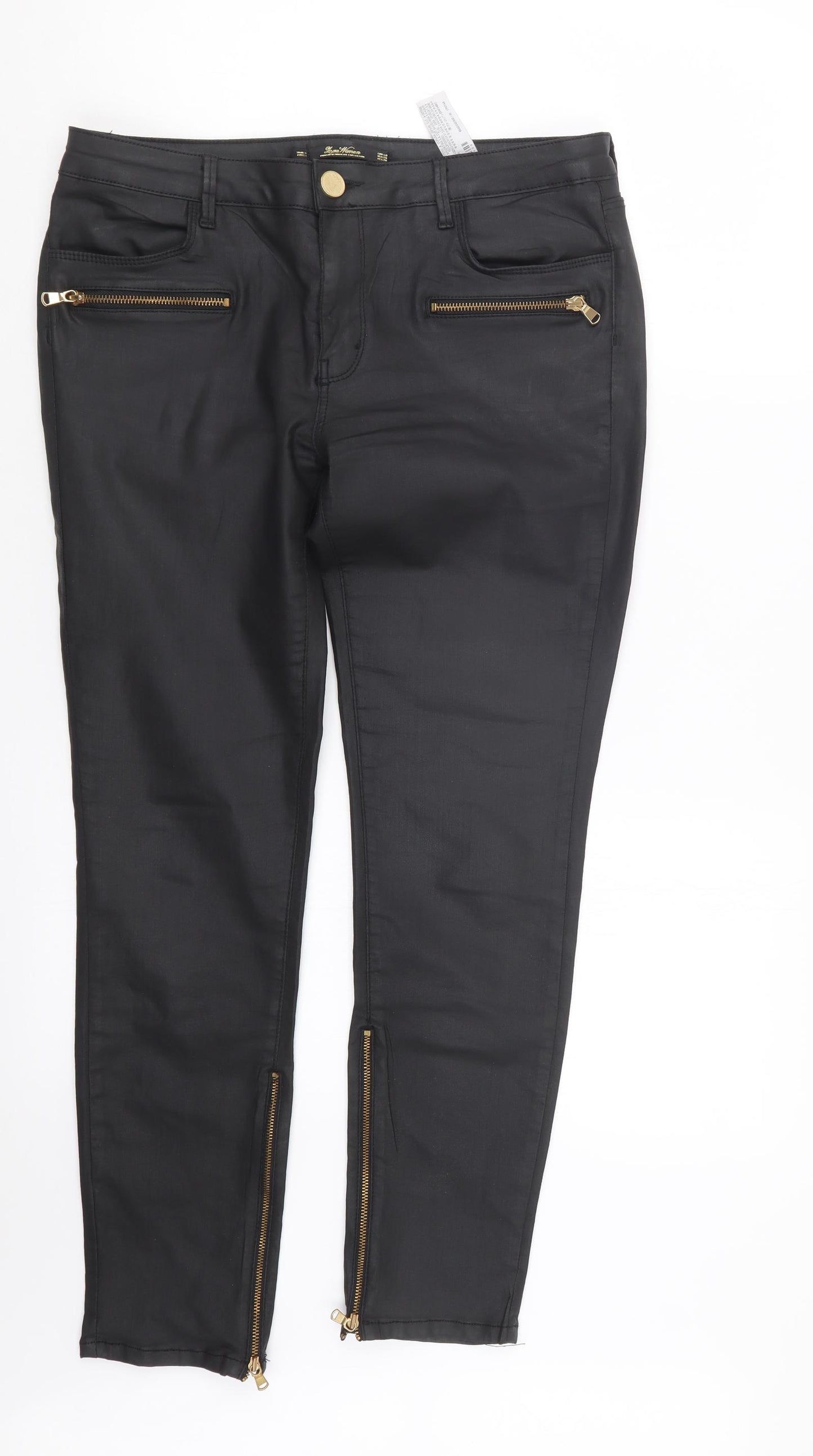 Zara Womens Black   Trousers  Size 12 L27 in