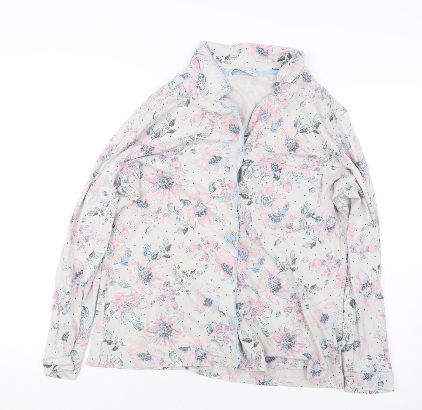 TU Womens Grey Floral  Top Pyjama Top Size 14