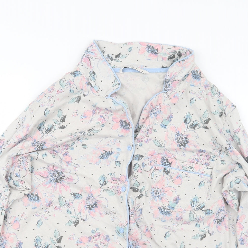 TU Womens Grey Floral  Top Pyjama Top Size 14