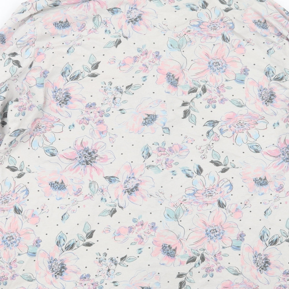 TU Womens Grey Floral  Top Pyjama Top Size 14