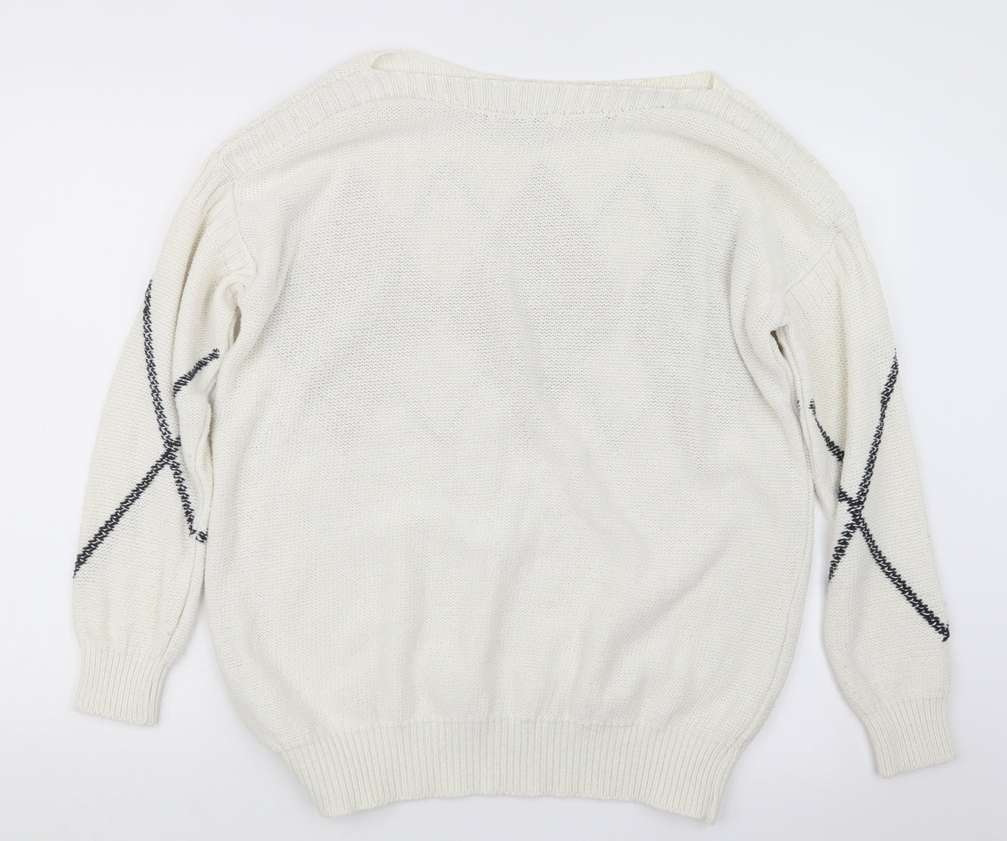 NEXT Womens White  Knit Pullover Jumper Size 12