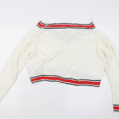 Divided by H&M Womens White  Knit Pullover Jumper Size M