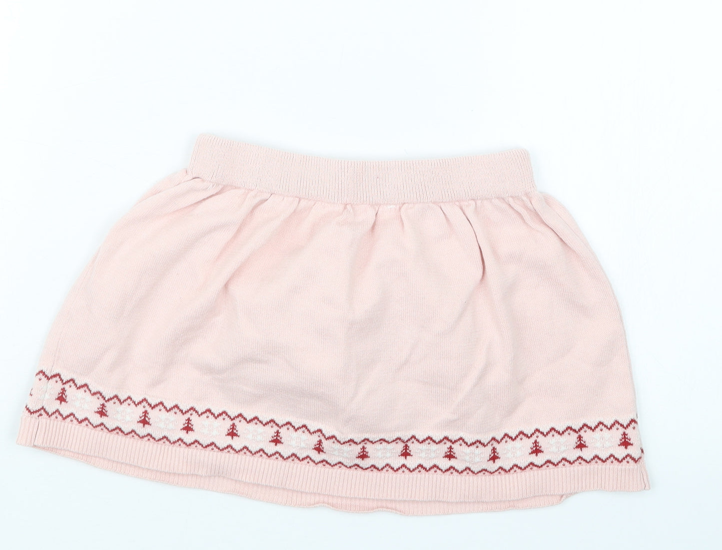 Primark Girls Pink  Knit A-Line Skirt Size 3-4 Years - Christmas