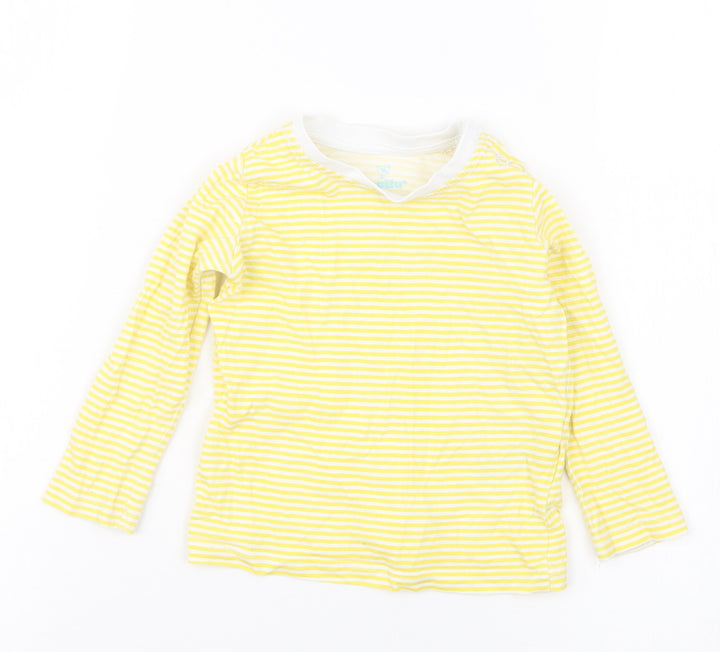 Lupilu Baby Yellow Striped Basic T-Shirt Size 6-9 Months