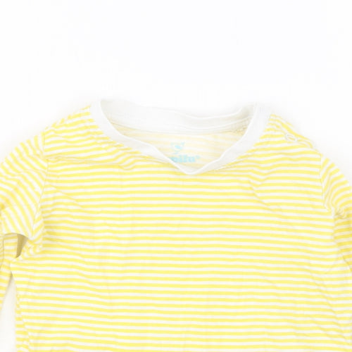 Lupilu Baby Yellow Striped  Basic T-Shirt Size 6-9 Months