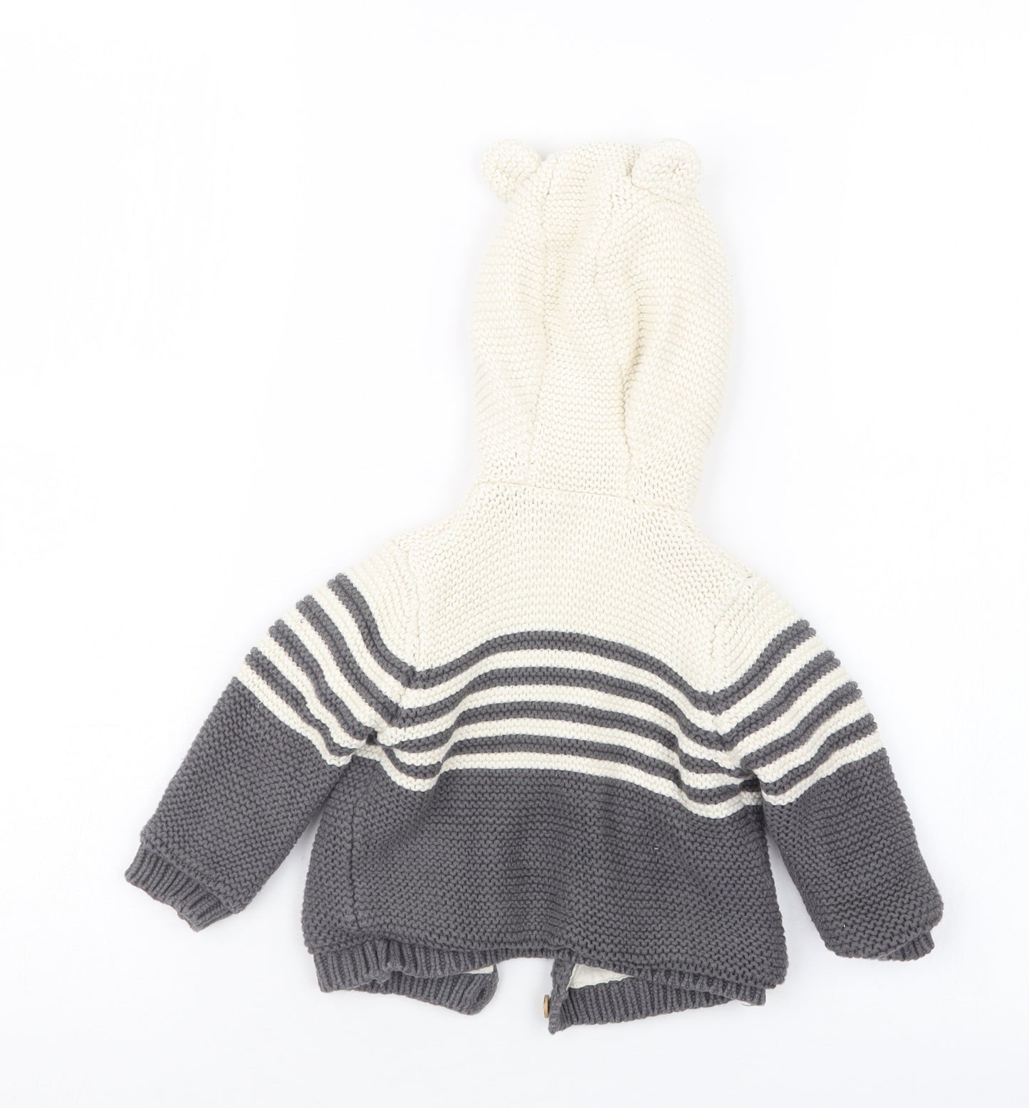 Marks and Spencer Boys Grey  Knit Cardigan Jumper Size 6-9 Months