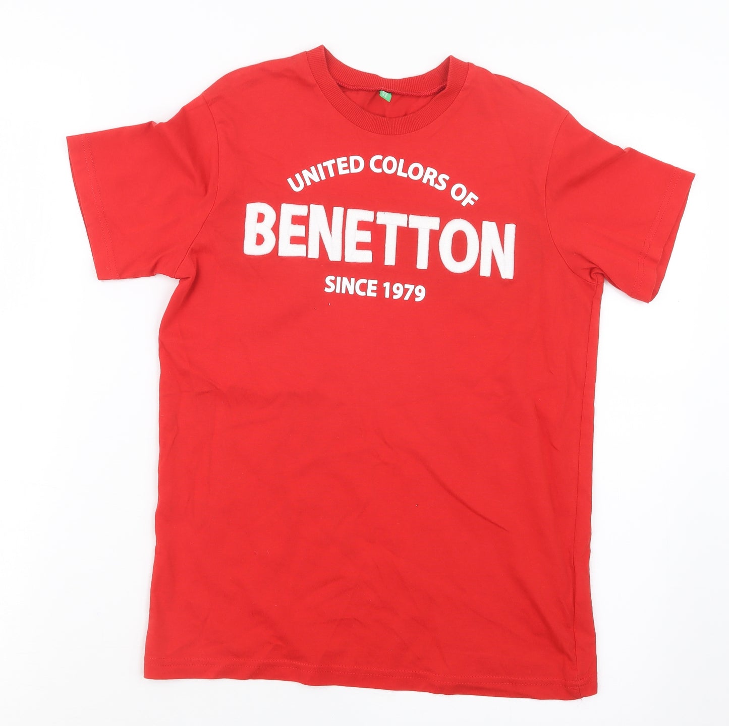 United Colors of Benetton Boys Red   Basic T-Shirt Size 10-11 Years