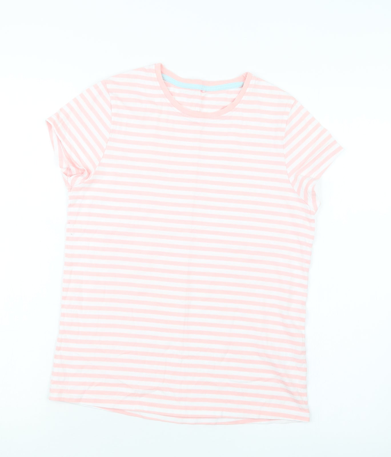 George Girls Pink Striped  Basic T-Shirt Size 12-13 Years