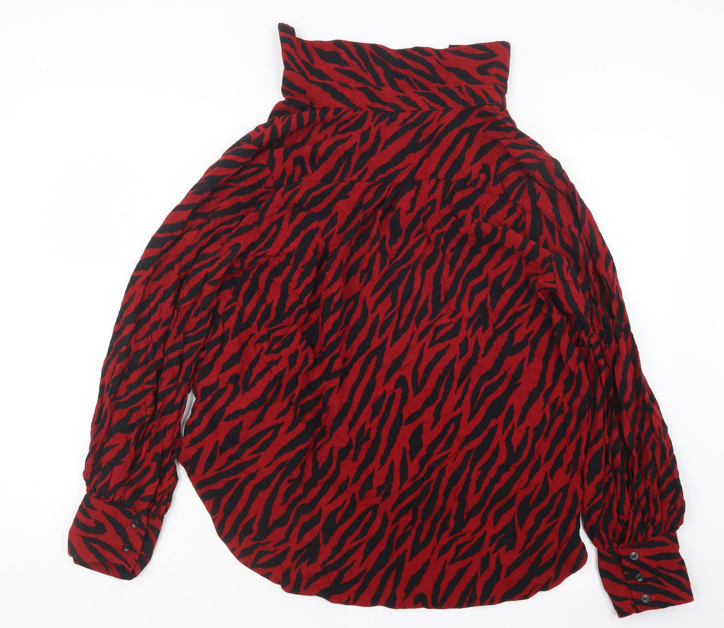 George Womens Red Geometric  Basic Button-Up Size 18