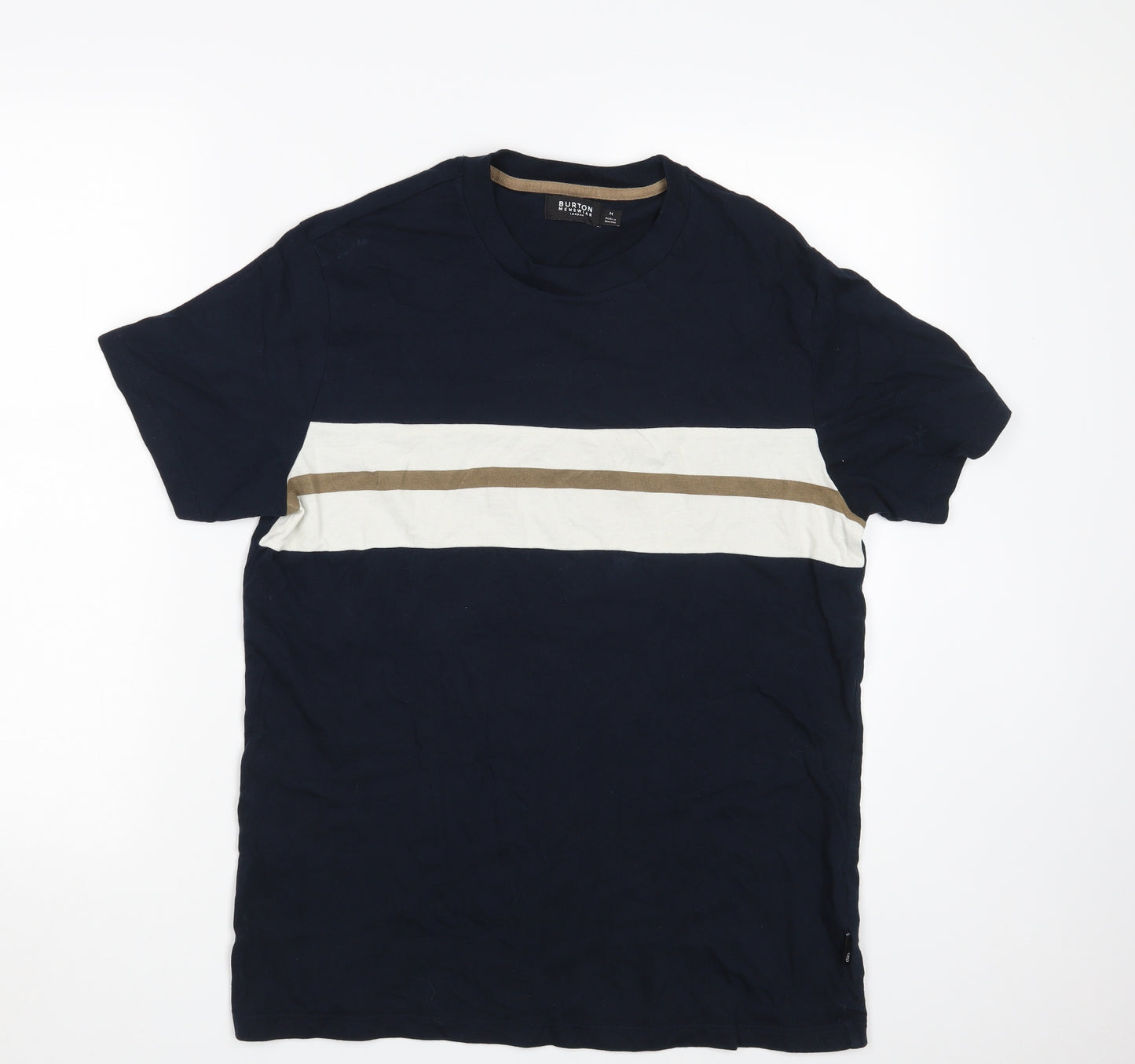 Burton Mens Black Striped   T-Shirt Size M