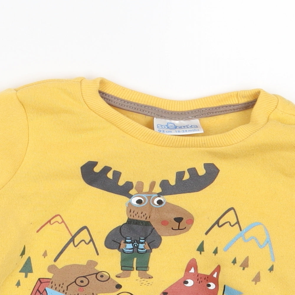 So cute Baby Yellow   Pullover Jumper Size 18-24 Months