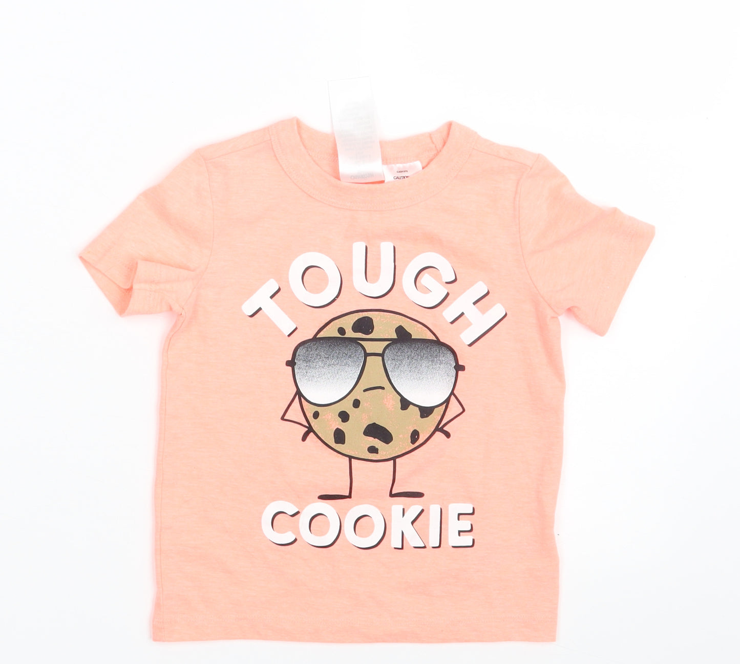 OshKosh  Baby Orange   Basic T-Shirt Size 18-24 Months  - Tough Cookie
