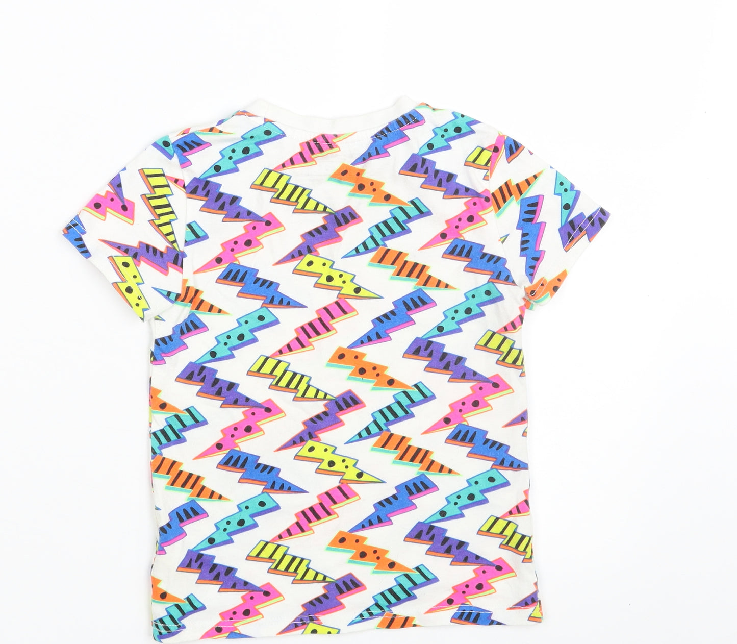 NEXT Girls Multicoloured Geometric  Basic T-Shirt Size 2-3 Years