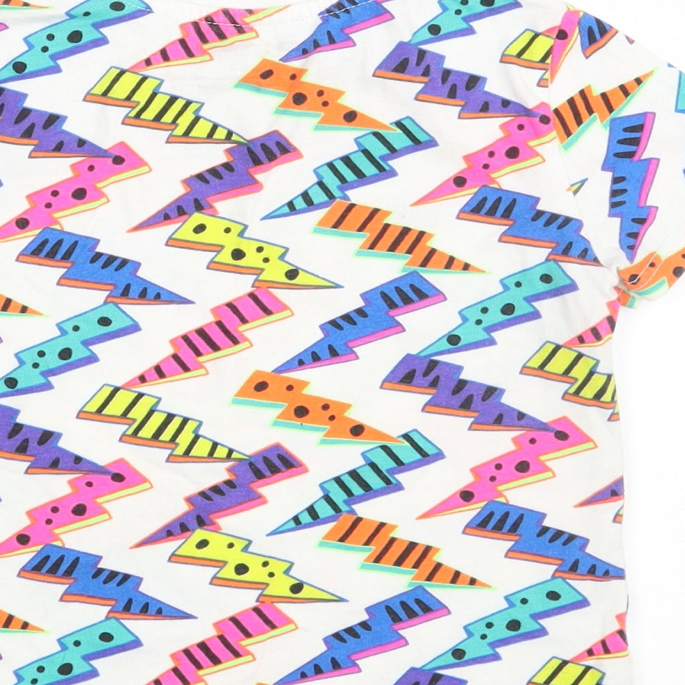 NEXT Girls Multicoloured Geometric  Basic T-Shirt Size 2-3 Years
