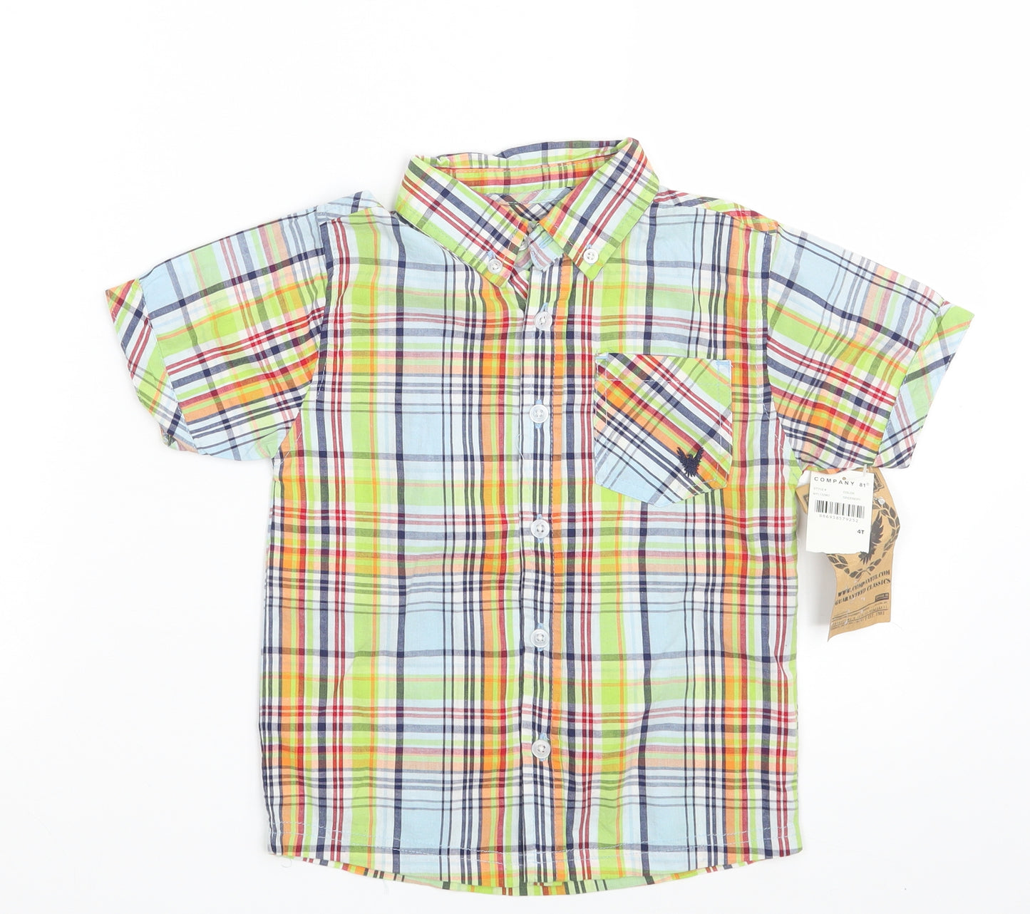 Company 81 Boys Multicoloured Check  Basic Button-Up Size 4 Years