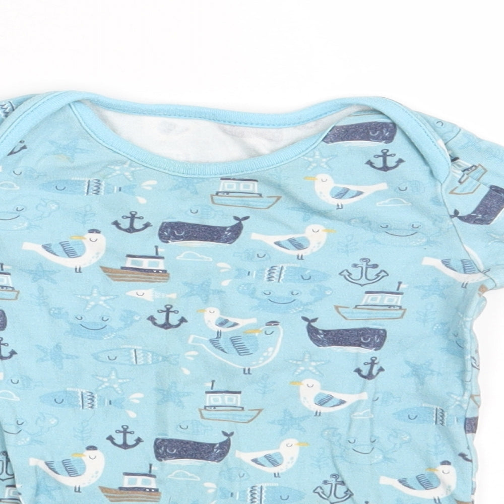 TU Baby Blue Animal Print  Romper One-Piece Size 12-18 Months