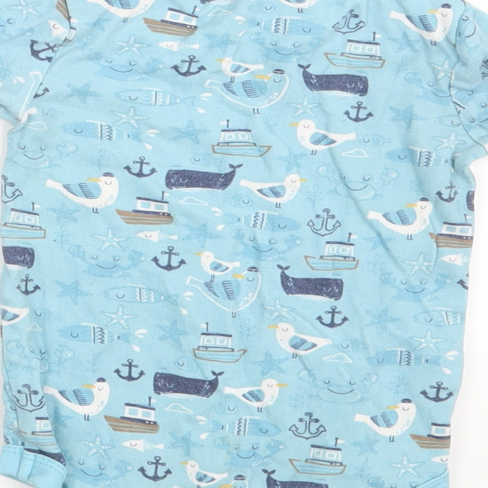 TU Baby Blue Animal Print  Romper One-Piece Size 12-18 Months