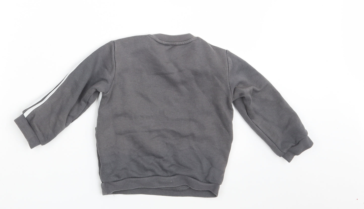 Adidas  Baby Grey   Pullover Jumper Size 12-18 Months
