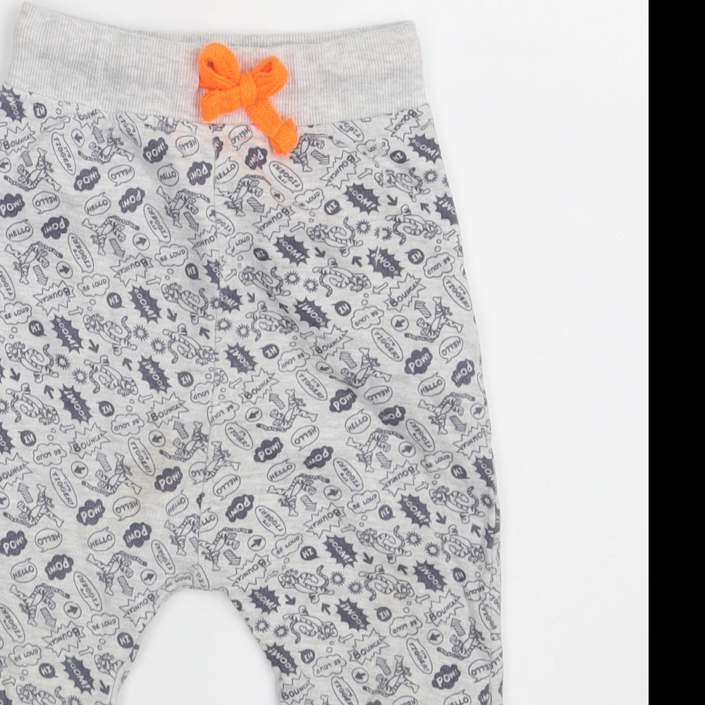 Disney Boys White Animal Print  Jogger Leggings Size 18-24 Months  - Waist 18in; Inside leg 12in