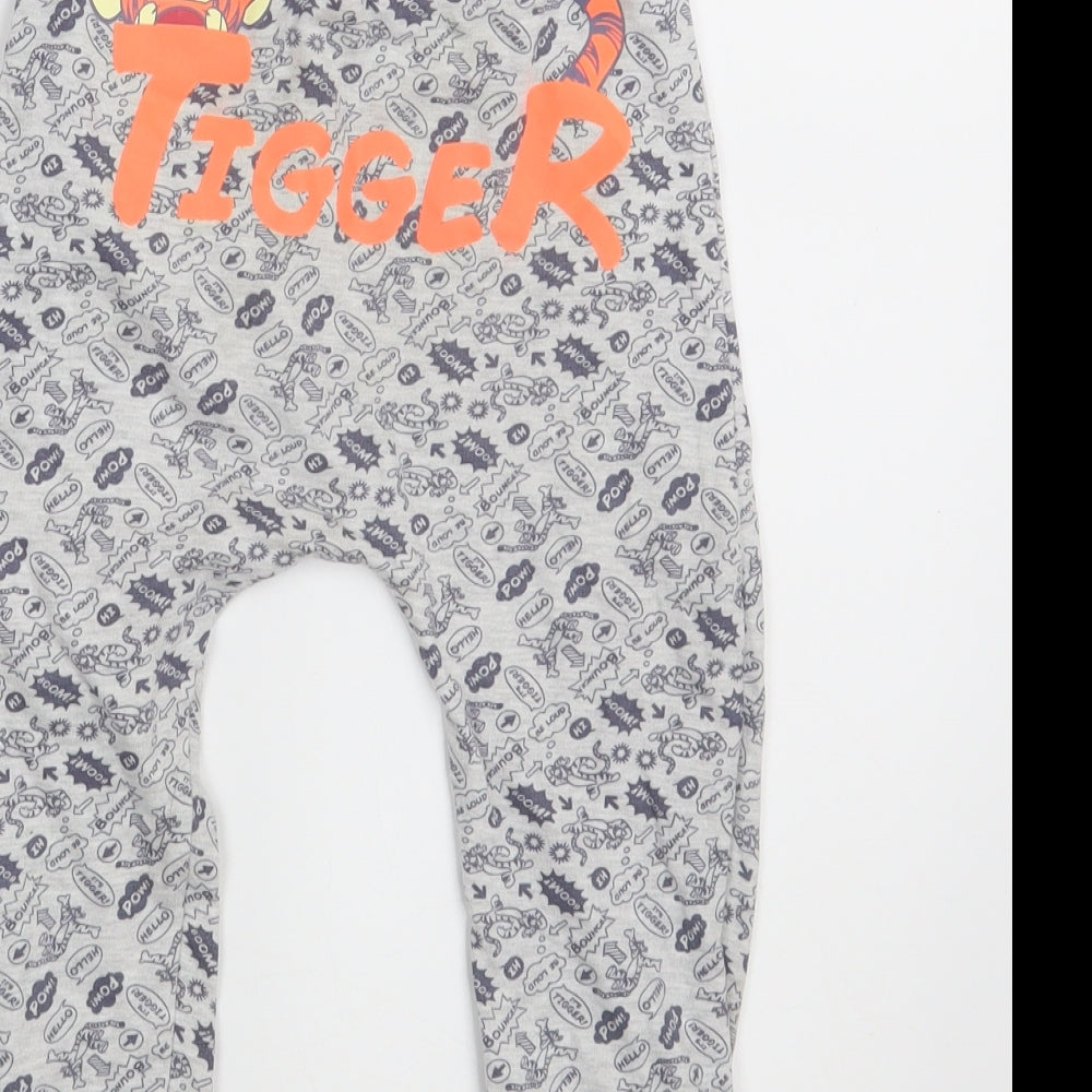 Disney Boys White Animal Print  Jogger Leggings Size 18-24 Months  - Waist 18in; Inside leg 12in