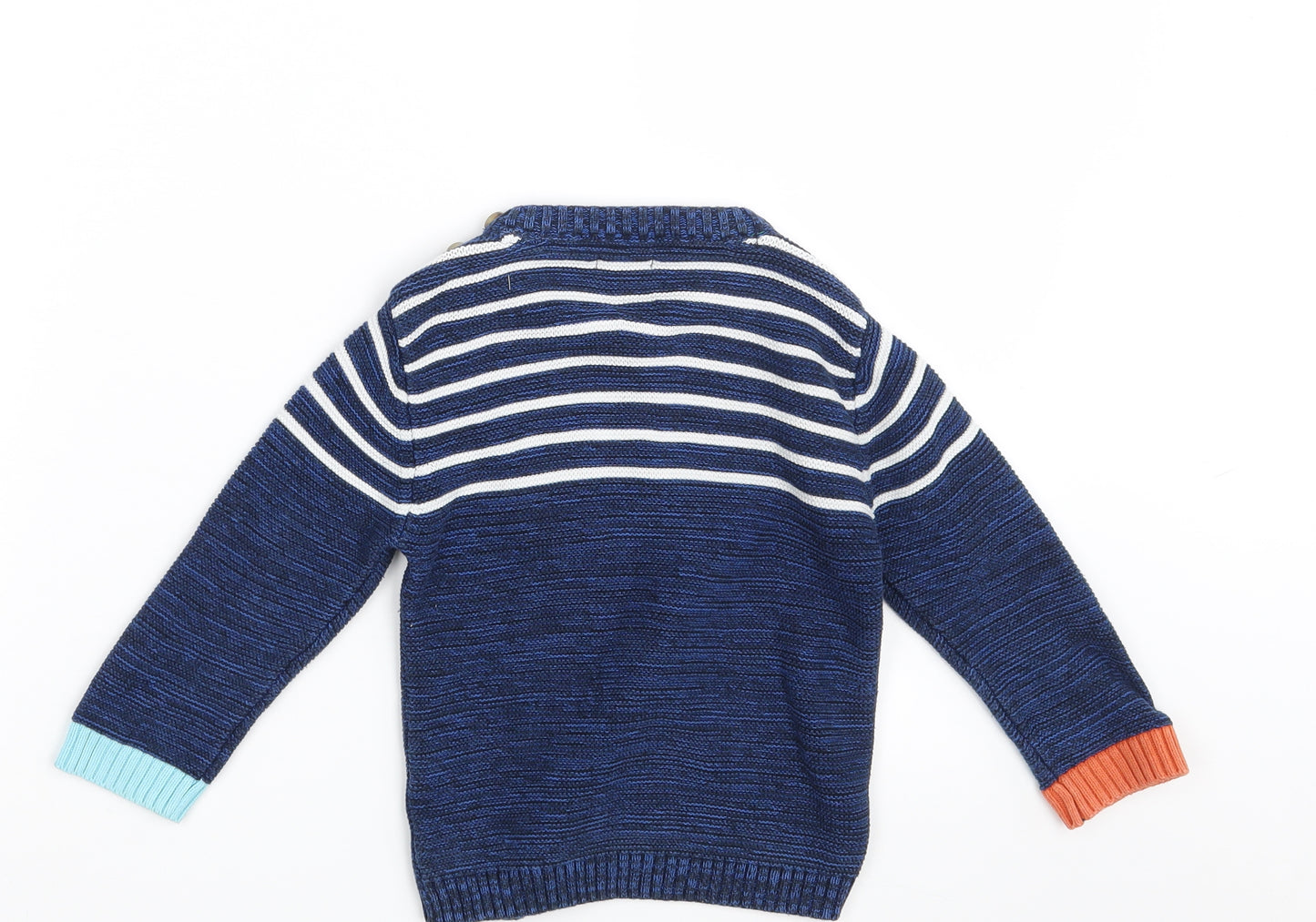 NEXT Baby Blue Striped Knit Pullover Jumper Size 12-18 Months