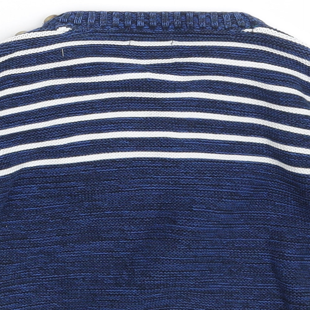 NEXT Baby Blue Striped Knit Pullover Jumper Size 12-18 Months